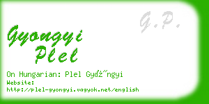 gyongyi plel business card